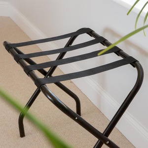 Folding Metal Luggage Rack - Black / 1 by Harbour Housewares