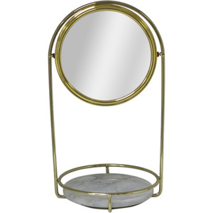 Marble Counter Top Vanity Mirror - Gold by Maison Des Cadeaux