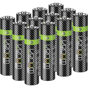 800mAh NiMH Rechargeable AAA Batteries (Pack of 12) - Black by Venom