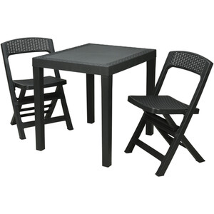 Three Piece Poker Garden Set - Black