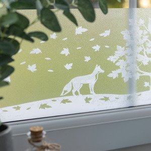 dc fix Border Woodland Static Cling Vinyl for Windows - white by d-c-fix