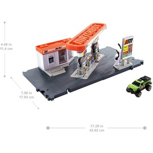 Action Drivers Vehicle Playset Realisitic - Multi / Fuel Station Playset with 1 Vehicle Finger Play Gas Pump by Matchbox