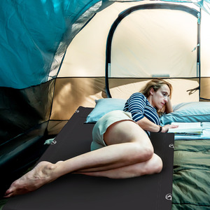 Portable Folding Camping Bed - Black by Costway