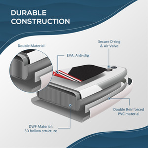 Outsunny 10Ft Inflatable Board, Non Slip Deck Board - Red by Outsunny