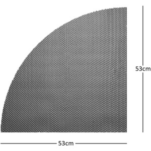 Reversible Dual-Colour Corner Shower Quadrant Mat - Brown/ Grey / 53cm x 53cm by Nicoman