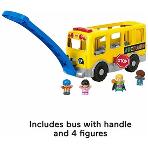 Little People Big Yellow School Bus Musical Pull Toy - Yellow by Fisher Price