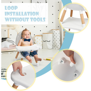 4-in-1 Convertible Baby High Chair - Grey by Costway