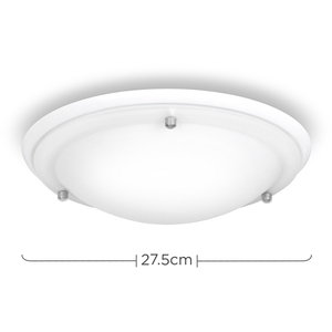 White Bathroom Ceiling Light (Flush) - White by ValueLights