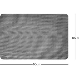 Reversible Dual-Colour PVC Shower Mat - Grey/Brown / 60cm x 40cm by Nicoman
