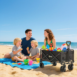 Outsunny Folding Outdoor Storage Bag with Telescopic Handle by Outsunny