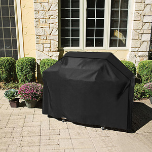 Waterproof Dustproof BBQ Grill Cover - Black / 145cm by lifeideas