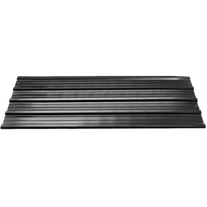 Set of 12 Steel Corrugated Sheets - Black by Livingandhome