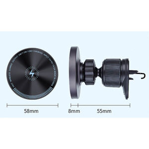 MagSafe Compatible Magnetic Wireless Car Charger Mount - Black