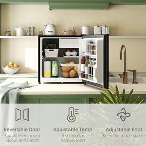 HOMCOM 46 Litre Table Top Fridge Mini Fridge with Chiller Box by HOMCOM