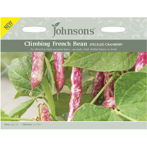 Climbing French Bean Speckled Cranberry by Johnsons
