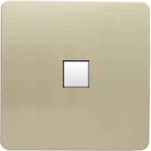 Trendiswitch 1 Gang Telephone Connection Plate - Gold by Trendiswitch