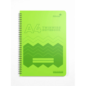 Poly Prop Wire Notebook - A4 by Silvine