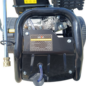 Petrol Pressure Washer 20M Hose 3950PSI 275Bar 5 Nozzles - Black by Bison