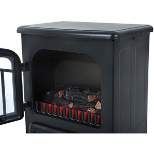 HOMCOM Freestanding Electric Stove Fireplace Heater - Black by HOMCOM