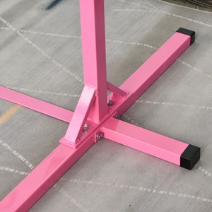 HOMCOM Adjustable Kids Gymnastics Training Bar - Pink by HOMCOM