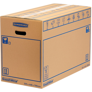 BANKERS BOX Cardboard Moving Boxes 100L Heavy Duty Double Wall Boxes - Light Brown / 10 by BANKERS BOX