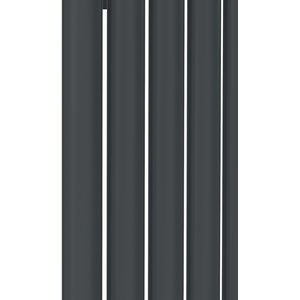 Oval Single Panel Vertical Radiator Anthracite 1800mm Tall - Anthracite / 59cm by Right Radiators