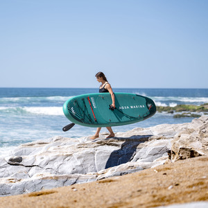 Aqua Marina Breeze 9ft10 All Round Inflatable Stand Up Paddle Board - Silver Tree Green by Aqua Marina