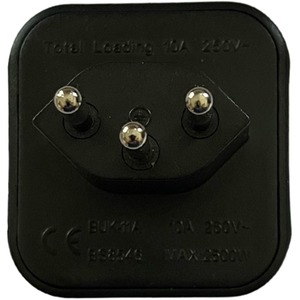 Travel Adaptor UK to Swiss Switzerland Adapter Plug - Black by ShaniTech