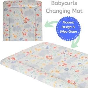 Baby Changing Mat - Pink Floral Elephants / Pink Floral Elephants by Babycurls