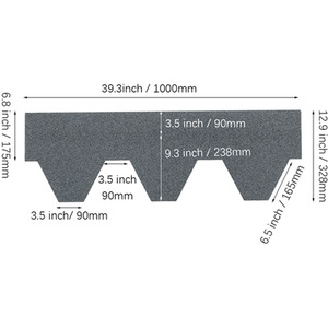 18Pcs Hexagonal Asphalt Roofing Shingles - Grey by Livingandhome