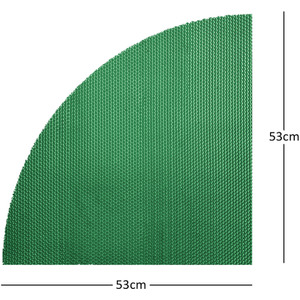 Reversible Dual-Colour Corner Shower Quadrant Mat - Blue/ Green / 53cm x 53cm by Nicoman