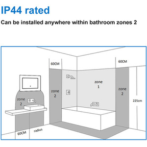 50x70cm LED illuminated Bathroom Mirror with Demister Pad by AicaBathroom