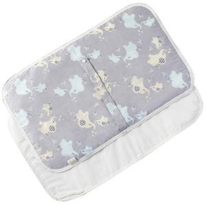 Portable Baby Nappy Changing Mat - Grey / Baby Elephant