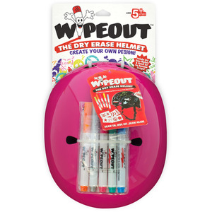 Wipeout Dry Erase Kids Bike Helmet Pink by Wipeout