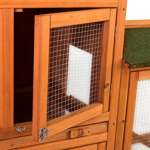 Double Wooden Pet Hutch - Wood by Vida Designs