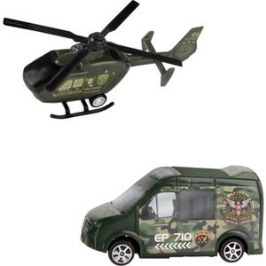 Kids 5PCS Pull-Back Action Special Forces Military Land Air Vehicles Set Toy - Multicolour by UMKYTOYS