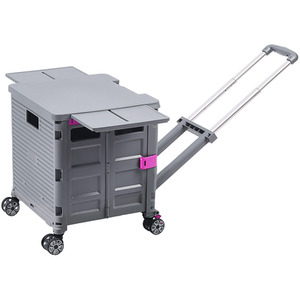 Folding Shopping Trolley with Magnetic Lid and Tiltable Handle by lifeideas