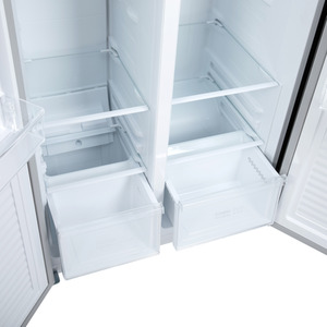 Willow 430L Total No Frost American Style Fridge Freezer - Black by Willow