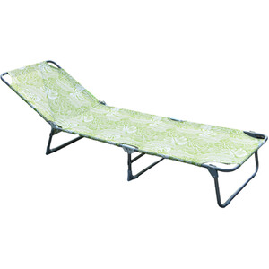Tropical Leaf Sun Lounger - Green and White by Outdoor Essentials