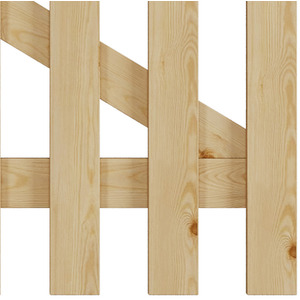 Solid Wood Garden Gate with Z-Shaped Structure by Livingandhome