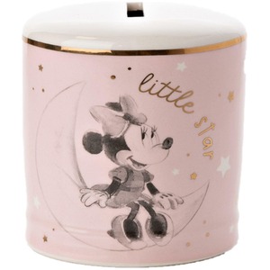 Disney Minnie Mouse Little Star Ceramic Money Box Pink - Pink by Disney