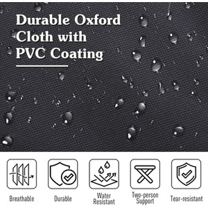 Outsunny Wide Folding Camping Cot With Carry Bag - Black and Beige by Outsunny