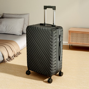 28'' Lightweight Hardshell Suitcase with 4 Wheels - Black by Livingandhome
