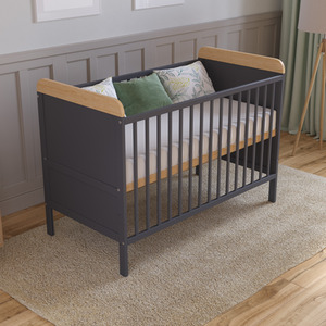 Levi Cot Bed With Mattress - Anthracite/Pine by Love For Sleep