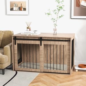 PawHut Dog Crate Furniture with Removable Cushion by PawHut