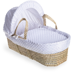 Dimple Palm Moses Basket - White by Clair de Lune