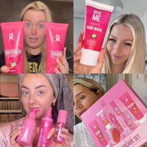 The Full Pink Haircare Set - Argan Oil and Coconut Oil - Argan & Coconut Oil by Give Me Cosmetics