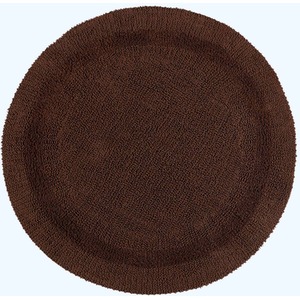 Luxury Reversible Round Bath Mat - Chocolate by Homescapes