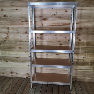 Heavy Duty Shelving Unit 5 Tier Multipurpose Metal Racking Unit - Grey by Samuel Alexander