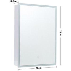 LED Mirror Cabinet With Shaver Socket - White by Livingandhome